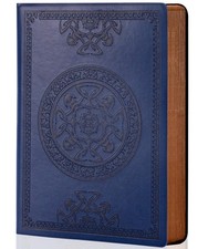 CAGIE Lined Journal for Men Soft Cover Notebook Leather Journals A5, A-blue