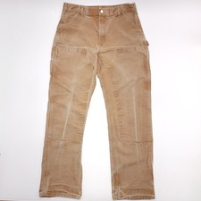 Carhartt U B01 BRN 36x34 Dungaree Fit Double Knee Pants Made In USA 2007