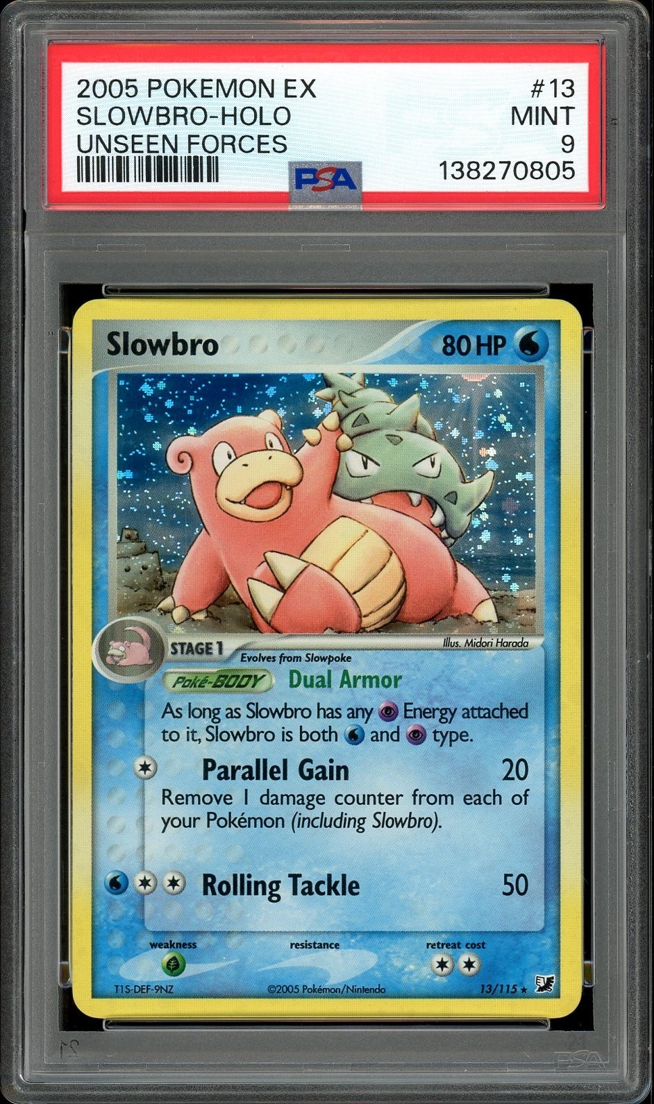 Pokemon Slowbro EX Unseen Forces Holo Rare #13/115 PSA 9