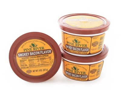 Pine River Cheese Spreads 3-Pack | Smokey Bacon | (3) 8 oz tubs | SHELF-STABL...