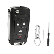 4 Button Key Fob Case for Chevy Cruze Malibu Impala Sonic Equinox Camaro Buick