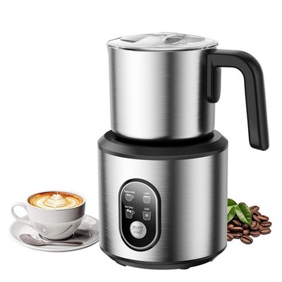 Milk Frother and Steamer 4-in-1 Hot Cold Stainless Steel Jug 24oz/700ml