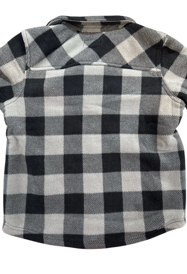 Chaqueta Sherpa Original Impermeable Vintage Para Niños Gris Búfalo Cuadros Talla 7 Nueva Con Etiquetas Foto 4 de 4