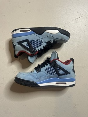 Air Jordan 4 Retro x Travis Scott Cactus Jack University Blue, Size 12 M Used