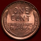 Uncirculated Red 1938 Philadelphia Mint Copper Lincoln Wheat Cent — photo 2