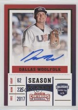 2017 Panini Elite Extra Edition USA Baseball Gold /100 Dallas Woolfolk Auto 2f4