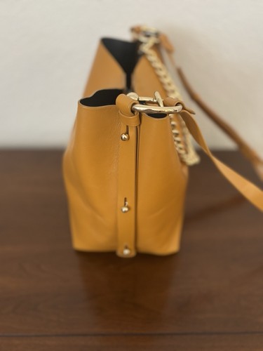 Rebecca Minkoff Bucket Purse Kate Convertible Crossbody Bag (Orange In Honey) - Picture 3 of 10