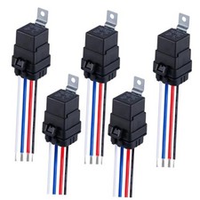 4-PIN 12V DC Waterproof Relay with Harness - 40/30 AMP Heavy Duty 12 AWG 5