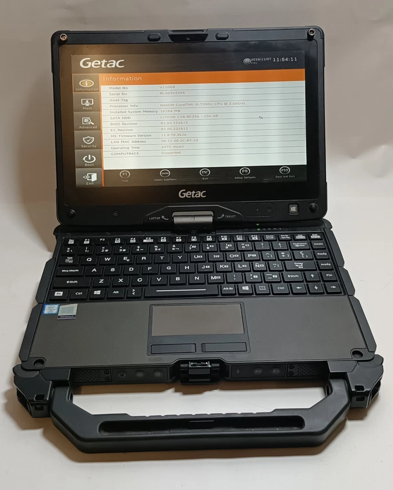 Portátil RUGGED Getac V110 G4 – i5 7a G/ 256 SSD/ 16 RAM/ WIN 11 PROF - Immagine 2 di 4