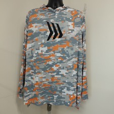 Gillz Fishing Hoodie Men's Size XXL Sun Orange Contender Series Long Sleeve UV