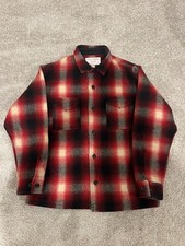 Filson Mackinaw Wool Jac Shirt, Red And Black Ombré | Made In USA | Size L