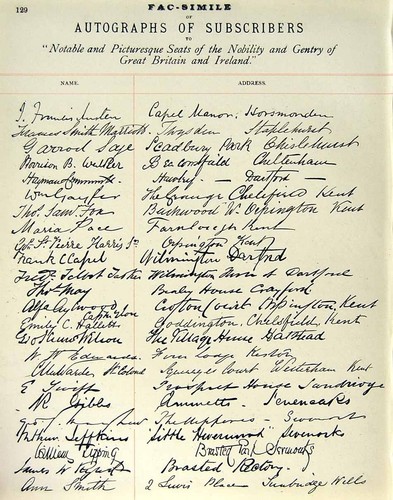 Autograph Address Website Old Print Ref.136 1880 Autographs Address Nobility Gentry Britain ...