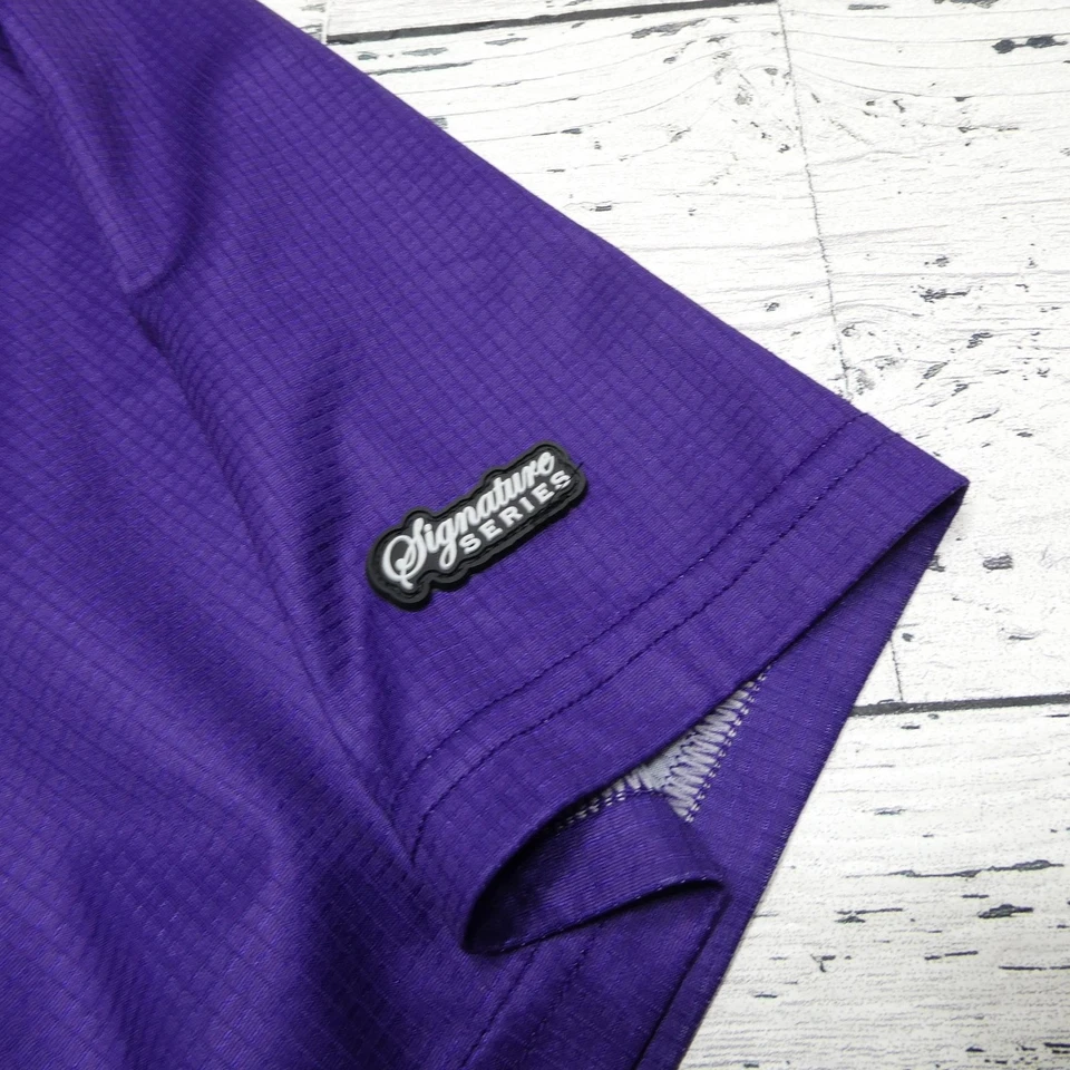Camisa Polo Barrett-Jackson Para Hombres 2XL Púrpura Serie Signature Rendimiento Golf Foto 4 de 4