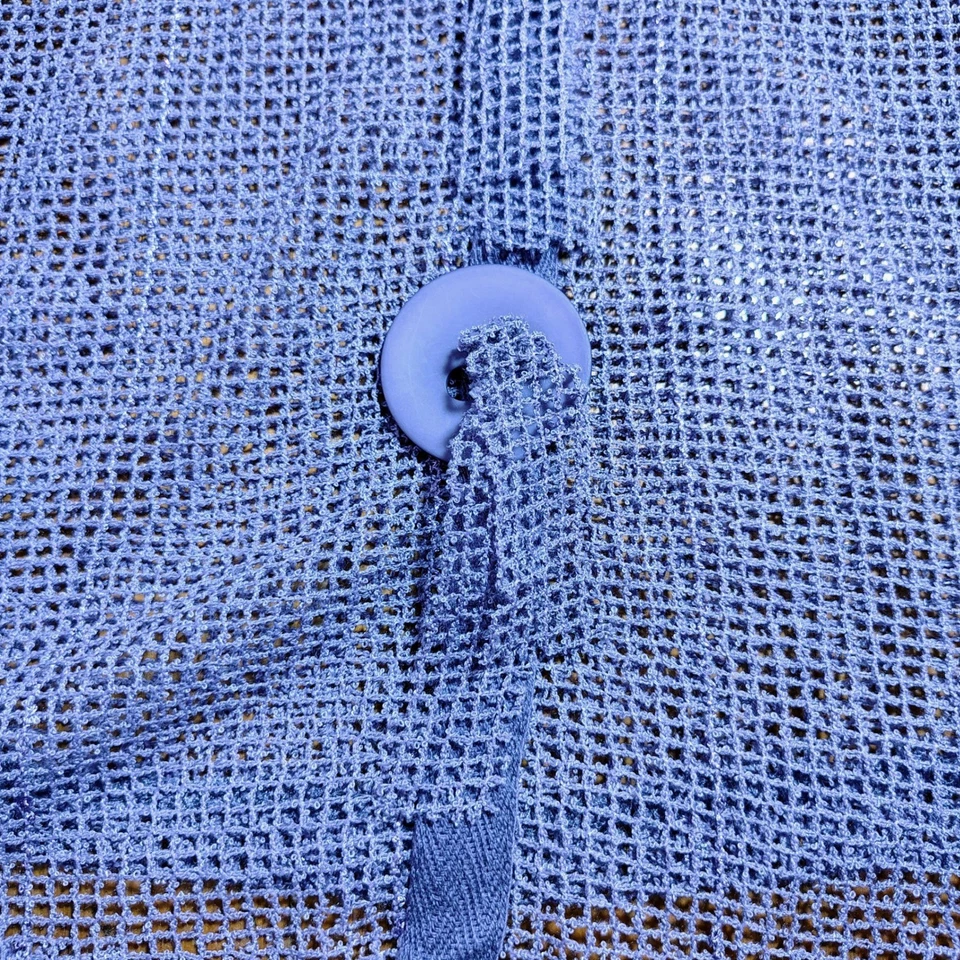 Noelle фиолетовый крючком трикотажа открытый плетение кнопка вверх кардиган свитер 1 размер кокетка - Изображение 3 из 4