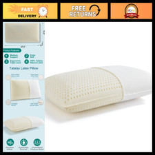 100 Natural Talalay Latex Bed Pillow - Luxury Soft for Side, Back, Stomach Slee