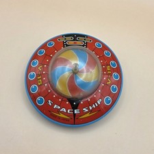 Vintage Tin and Plastic 1960s Flying Saucer Toy Spaceship Rocket Japan V-45