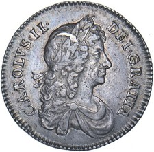 1668 Shilling - Charles II British Silver Coin - Nice