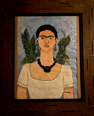 1940's FRIDA KAHLO Original Ink & WATERCOLOR SELF-PORTRAIT Authenticated 