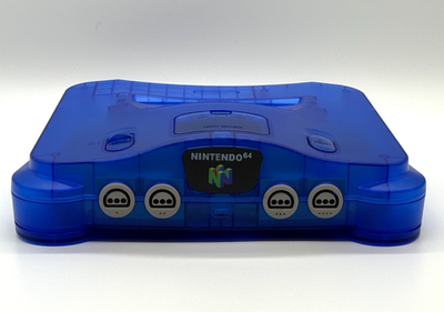 NEW Nintendo 64 N64 Limited Clear Dark Blue Custom Multi-Color LED