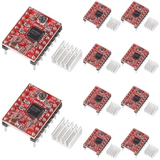 DIANN 10pcs A4988 Stepstick Stepper Motor Driver Module with Heat Sink for 3D...
