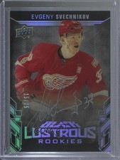 2017-18 SPx UD Black Lustrous Rookies 15/75 Evgeny Svechnikov #LR-ES Auto 7o1
