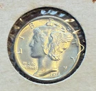 1936-s Mercury Silver Dime Gem BU Uncirculated FB Full Bands #338