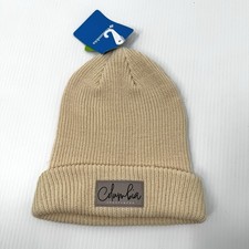 Columbia Lost Lager Recycled Beanie Cursive Patch Chalk White NWT OSFM