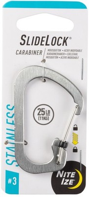 Nite Ize SlideLock Stainless Steel Carabiner #3 - Stainless