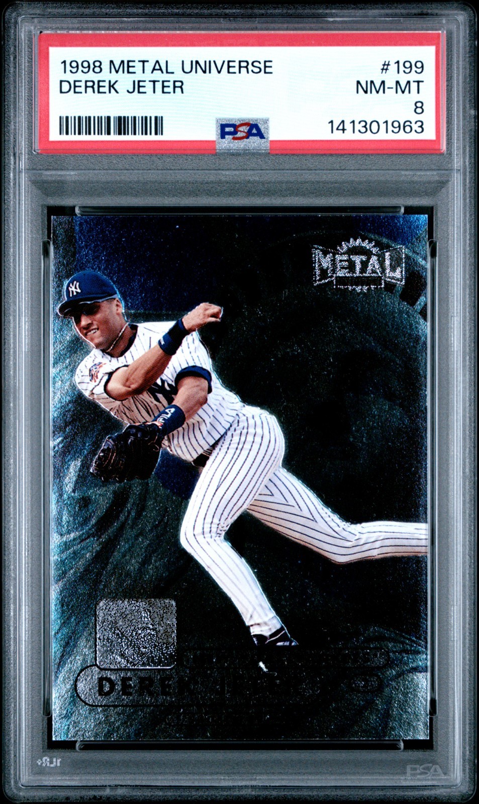 Derek Jeter 1998 Metal Universe #199 PSA NM MT 8