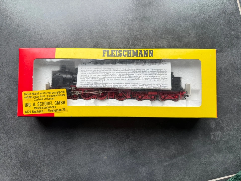 Fleischmann 4164 Dampflok BR 38 2078 Spur H0 DR  in OVP neuwertig - Bild 3 von 4