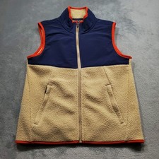 Old Navy Active Insulated Sherpa Vest 2 Pockets Navy Tan Orange Youth Sz M 8