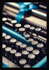 Nostalgic Vintage Typewriter Framed Wall Art Poster Canvas Print Picture thumbnail