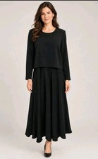 ADRIANNA PAPELL Popover Maxi Dress Sz 8 New Black Contemporary Formal Career