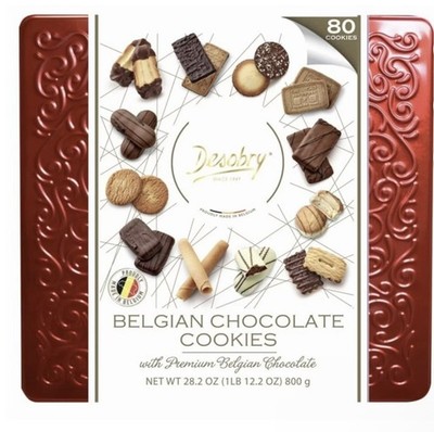 Desobry Belgian Chocolate Cookies, 28.2 Ounce, Assorted , 80 Cookies
