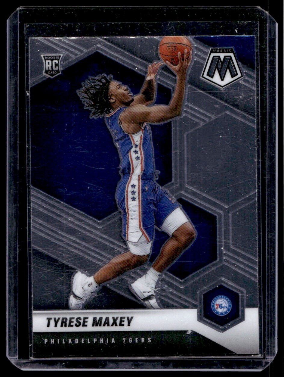 2020-21 Panini Mosaic Tyrese Maxey Rookie W2 Philadelphia 76ers #203