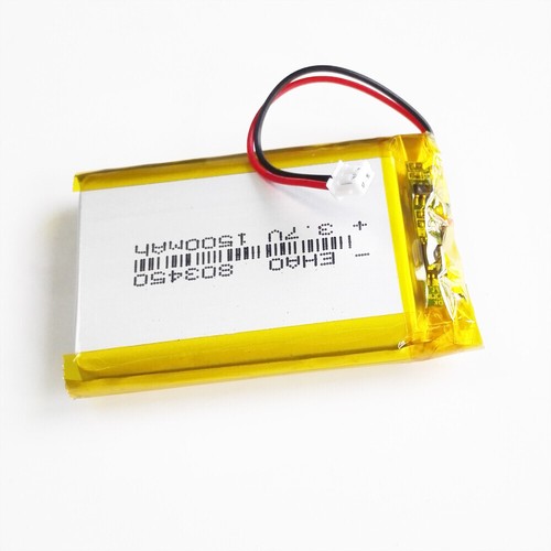 Batteria ricaricabile Lipo 3,7 V 1500 mAh JST 2 pin ZH spina 1,5 mm per GPS DVD 803450 - Foto 13 di 15