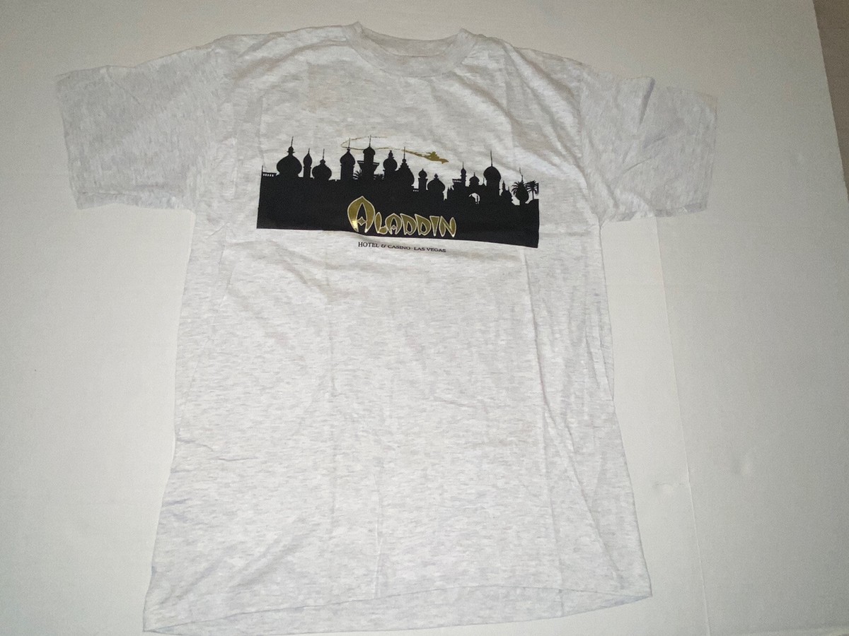 ベガス Tシャツ Aladdin Hotel And Casino Las Vegas Vintage Shirt XL Gray | eBay