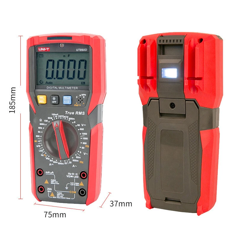 UT89X UNI-T Digital Multimeter Strommessgerät AC/DC A V Ω HZ NCV LIVE Temperatur - Bild 3 von 4