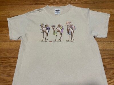Vtg 90s Camel Tourist Hip Hop Nature T-shirt Size L