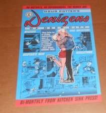 Denizens of Deep City Poster Original Promo 11x17 Kitchen Sink Comics