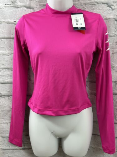 Rebok Bright Pink Sports Top Long Sleeve Size S Activewear Fits Size 8 - 10 - Picture 1 of 8