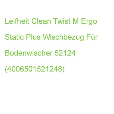 Leifheit Clean Twist M Ergo Static Plus Wischbezug Für Bodenwischer polyester-mi