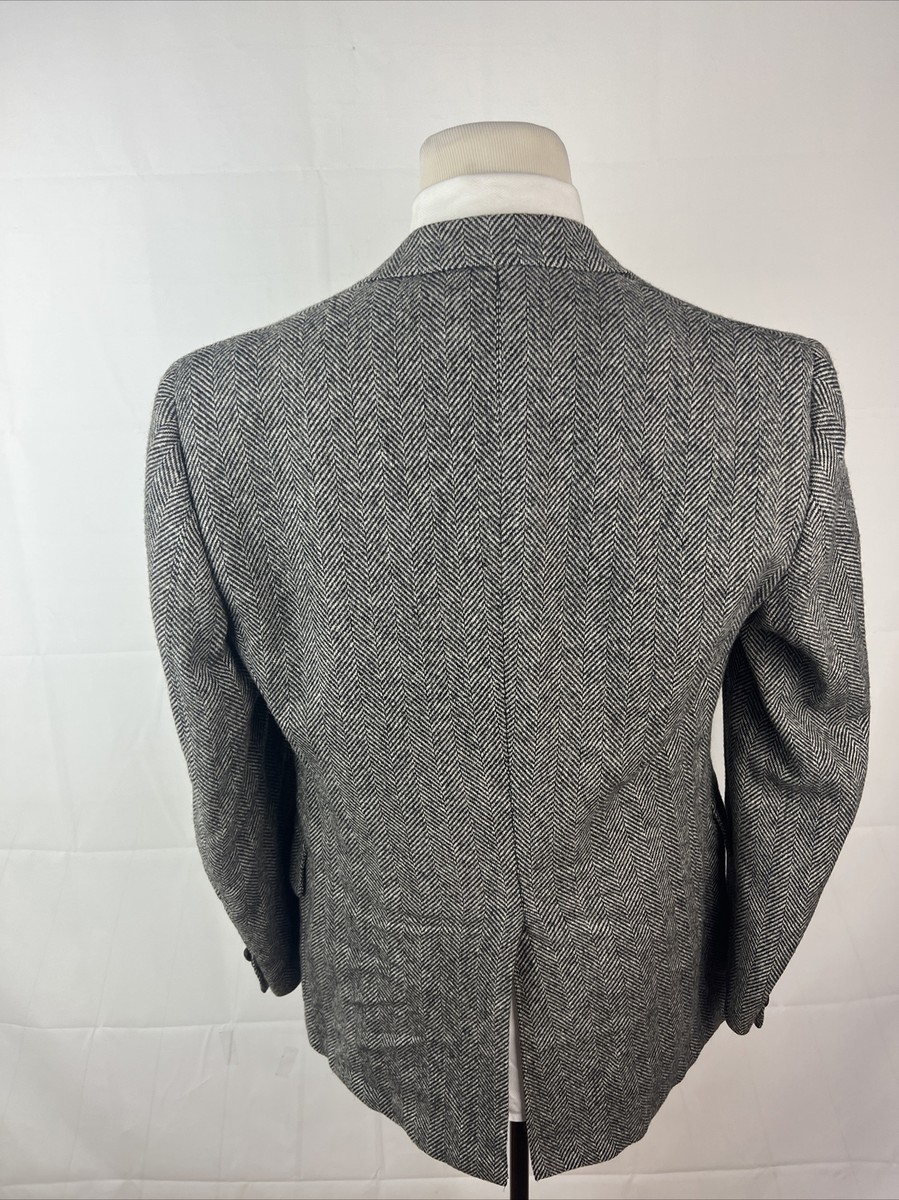 FALL/WINTER Mavest Men's Black & White Herringbone Wool FALL/WINTER Mavest Men's Black & White Herringbone Wool