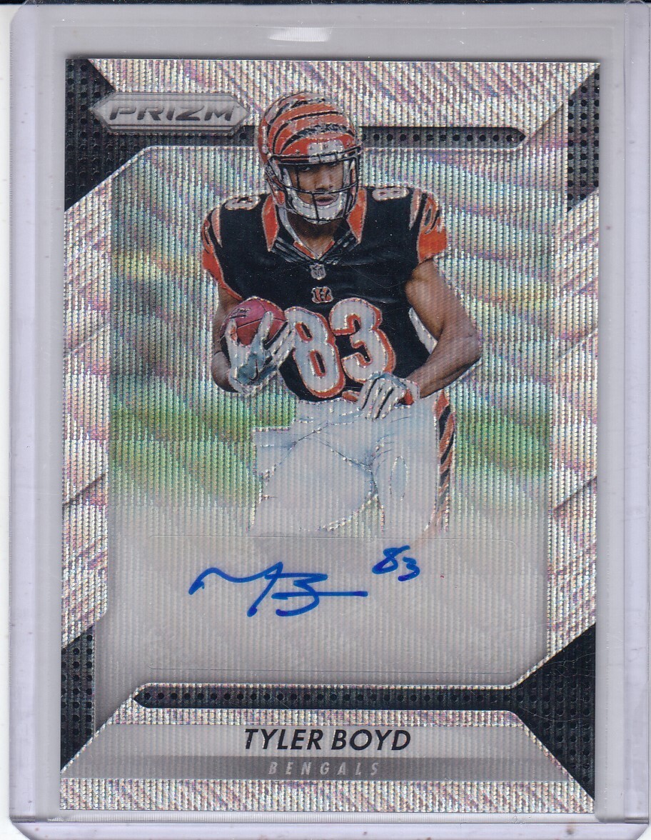 TYLER BOYD 2016 Prizm Rookie Autograph Prizms Blue Wave #33RATBD 45/149 Bengals