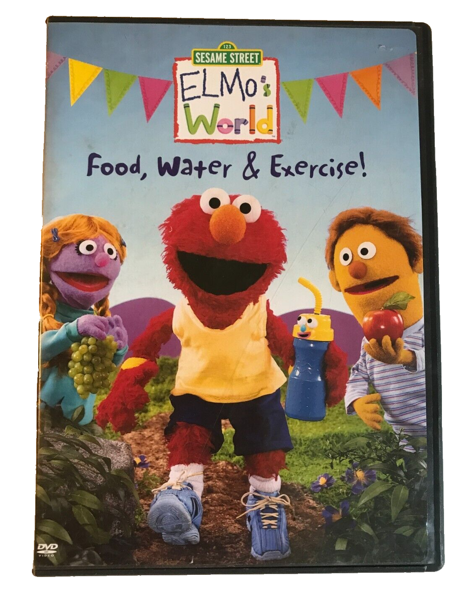 SESAME STREET ELMO'S WORLD FOOD, WATER EXERCISE DVD, 2012