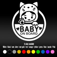 Baby On Board Cat Dog Vinyl Decal Sticker 5 - Car Window Baby On Board Cat Dog Vinyl Decal Sticker 5 - Car Window