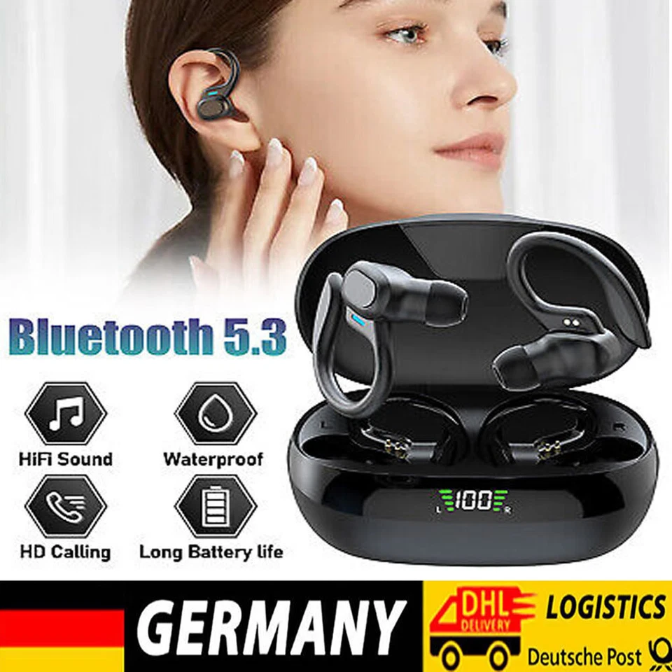 SELECTID Bluetooth Kopfhörer, In Ear Kopfhörer Bluetooth 5.3 Kopfhörer Kabellos Sport