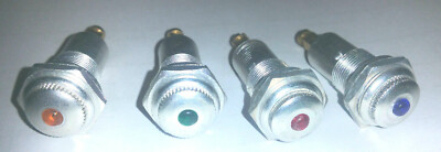 4x indicator light, control lamp, LIKE Bosch JJ10/1, green, blue, red, orange, M459