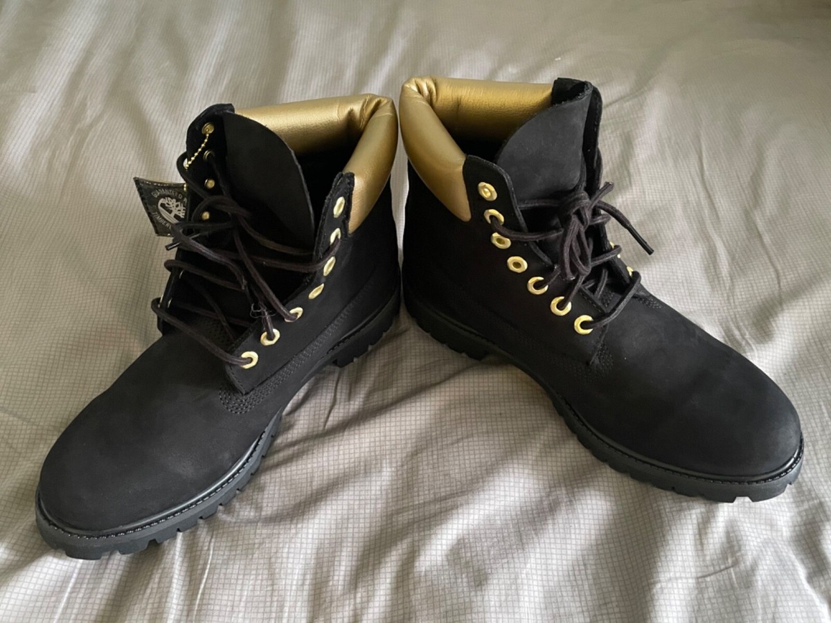 timberland x champs men size 9/ black/gold/brand new with box | eBay