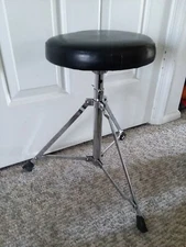 Drum Throne Drummer Stool Round Seat Chair Adjustable Folding Stand